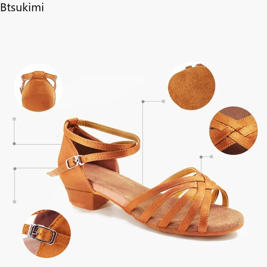 جديد إمرأة أحذية الرقص اللاتينية الفتيات كعب منخفض التانغو السالسا قاعة الرقص الحديثة لينة سوليد أحذية رقص رومبا اللاتينية التدريب اليومي #2