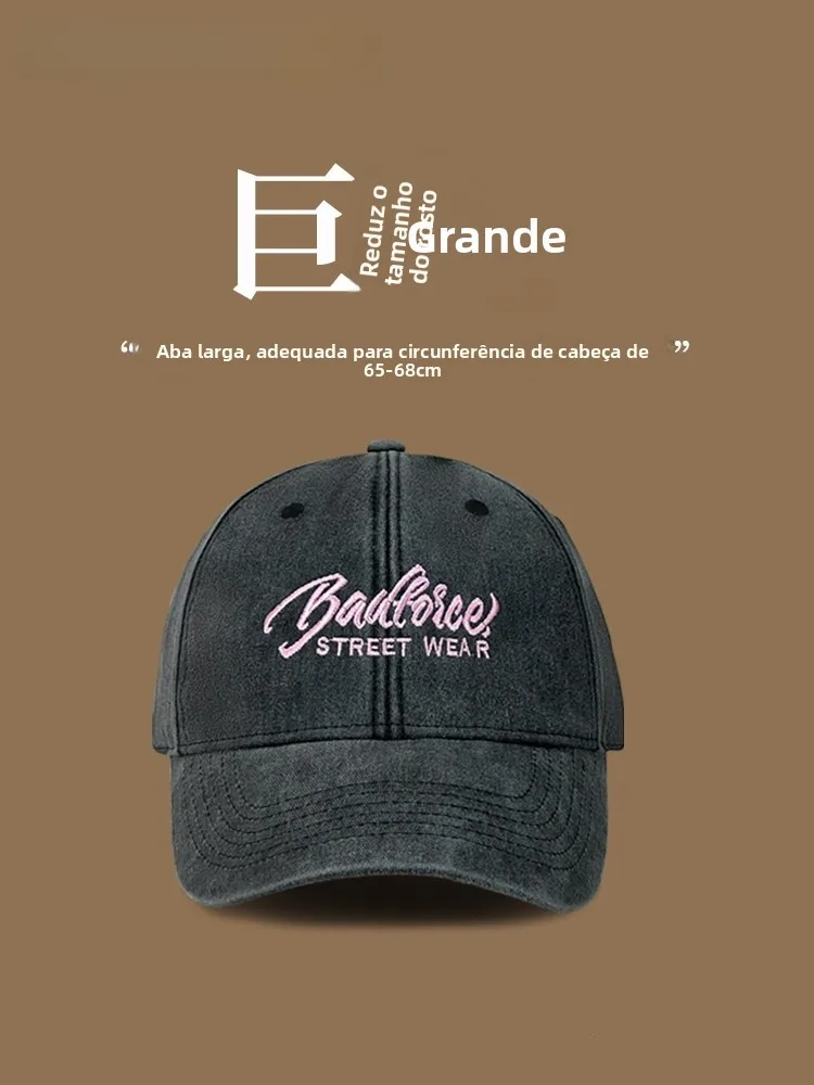 monstar-wide-brim-washed-baseball-cap-unisex-outdoor-breathable-cotton-hat-adjustable-closure-windproof-face-shield-hat