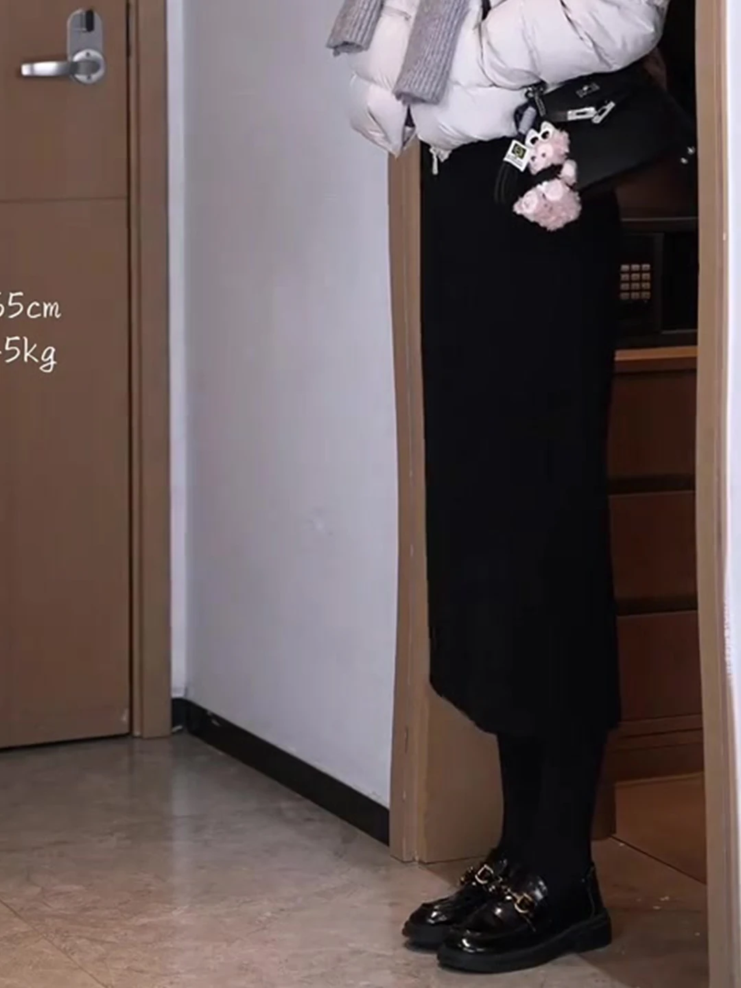 

Элегантная шерстяная юбка с высокой талией прямого кроя для женщин, модная весенне-осенняя модель, стройнящая, трендовая, в стиле Sisterly