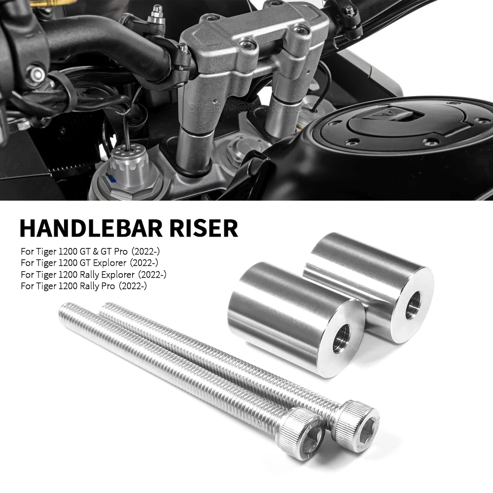 Aluminum Alloy Motorcycle Handlebar Riser For Tiger 1200 GT Pro GT Explorer Rally Explorer Rally Pro Handlebar Riser Clamp Kit