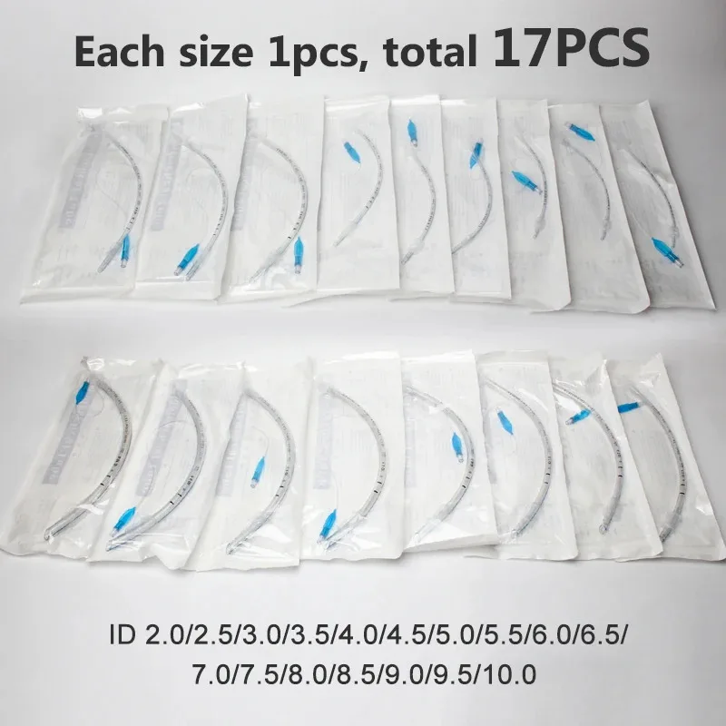 Endotracheal Tube with Cuff ID 2.0-10mm Sterilized Tracheal Tube for Veterinary Medical Consumables