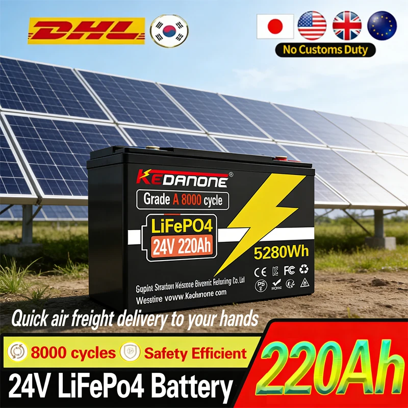 

LIFEPO4 24V 32700 220AH Battery Is Integrated with BMS 150Ah for RV Solar External Rechargeable Network Lithium Iron Phosphate