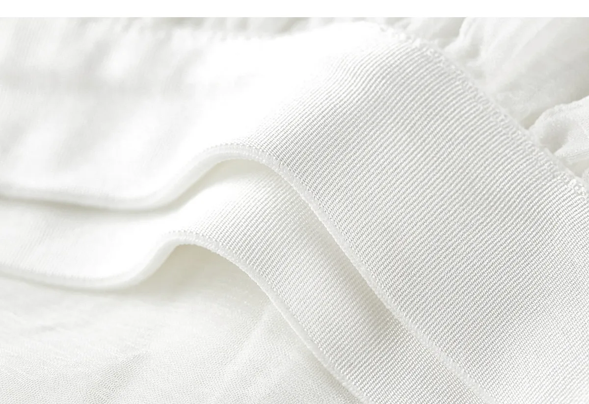 SENTUBILA Eleganter Hochgeschnittener Schimmernder Chiffon A-Linien-Rock 2026 Sommer Weißer Netzrock mit Elastischem Bund Damen-Unterteil W62QG7415 – Detail 34