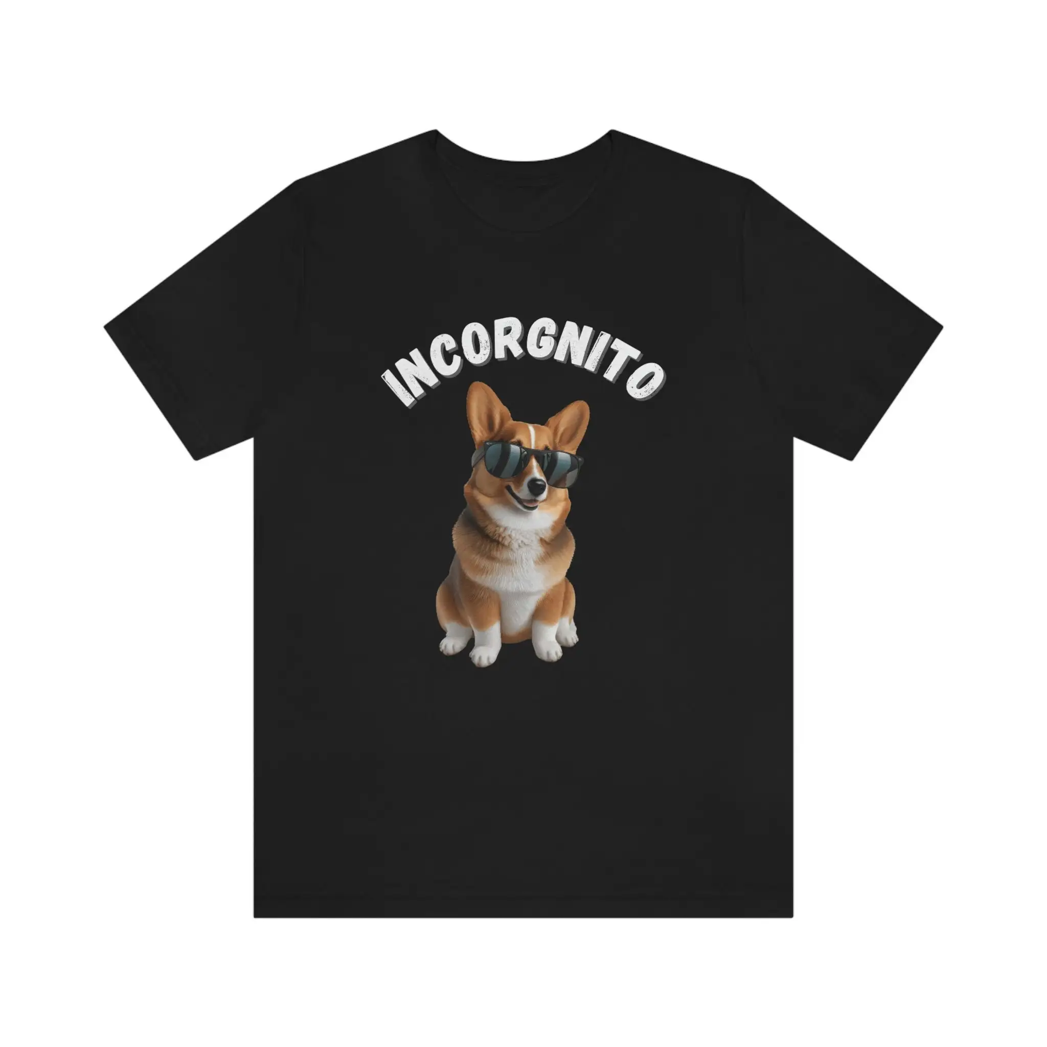 CUTE CORGI INCORGNITO With Sunglasses Funny Dog Lover T Shirt Bella Canvas 3001