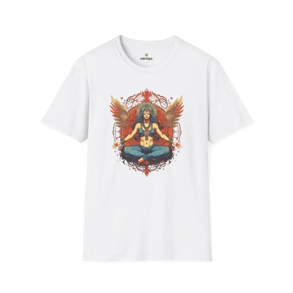 Mystic Meditation Goddess T-Shirt - Spiritual Yoga Art Tee Anime Graphic T-shirts Y2K Tops Unisex Summer Short Sleeve