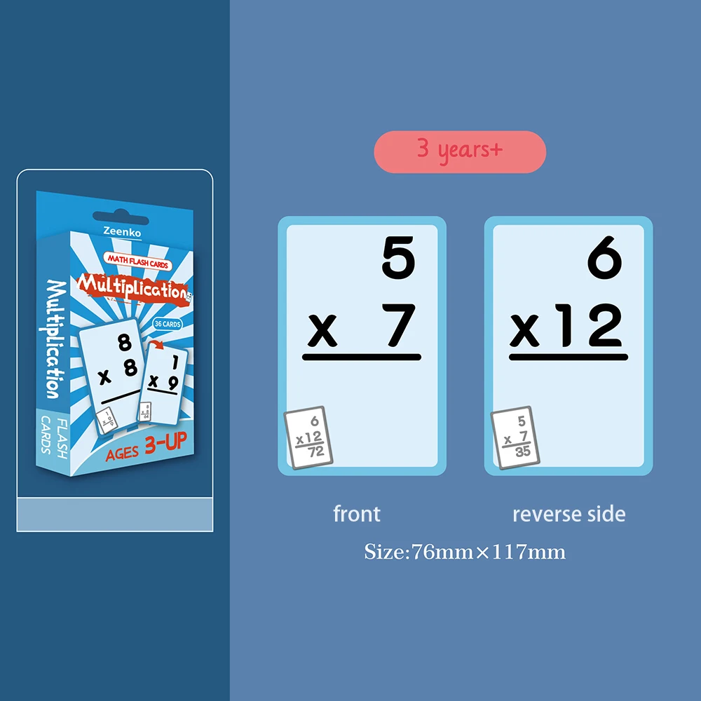 Kids Learning Cards Mathematics Flash Card Addition Subtraction Multiplication Division Math Educational Toys for Children Gifts