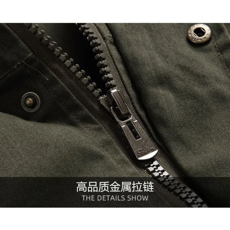 Men's Spring Autumn Thick Workwear Set Wear Resistant Multi Pocket Labor Uniform For Welding Construction Site Work - view 5