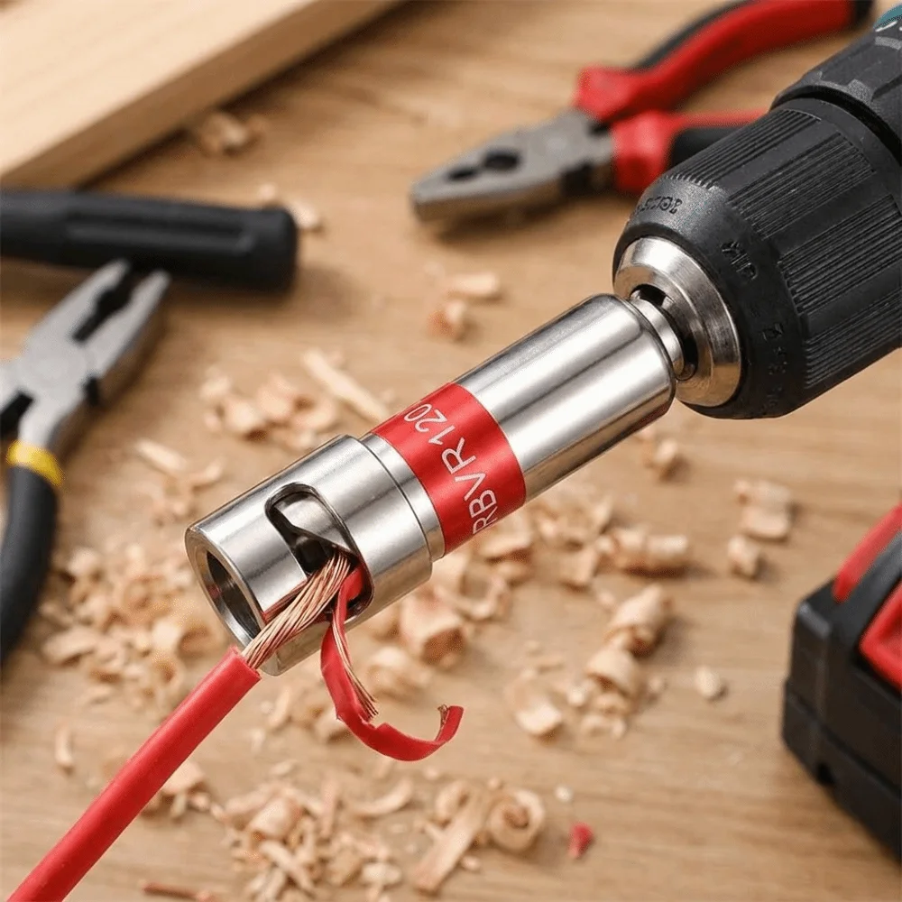 Hexagonal Shank Wire Stripping Tool Solid Metal Stable Structure Hexagonal Handle Tool Multiple Length Options