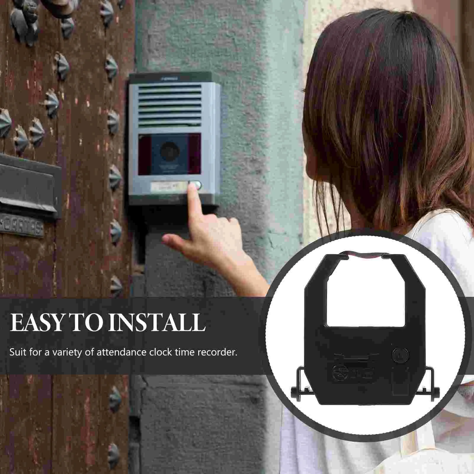 Attendance Machine Accessories Time Recorder Ribbon Box Accessory for Digital Clock Clocks Nylon Replacement Printer