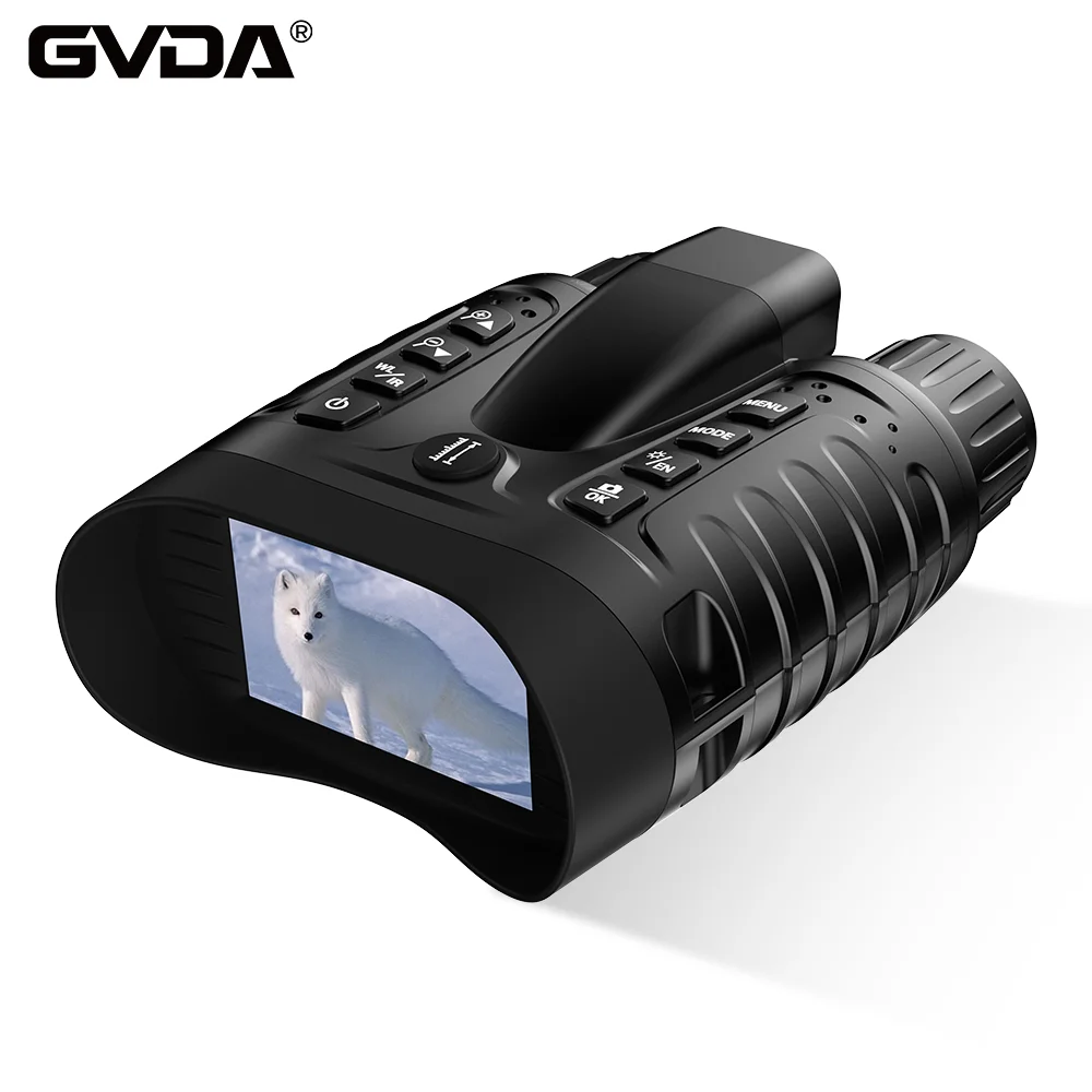 GVDA Night Vision Binoculars with Laser Ranging 4K Infrared Day Night Vision, 8X Zoom 500m Darkness Viewing, Hunting Binoculars