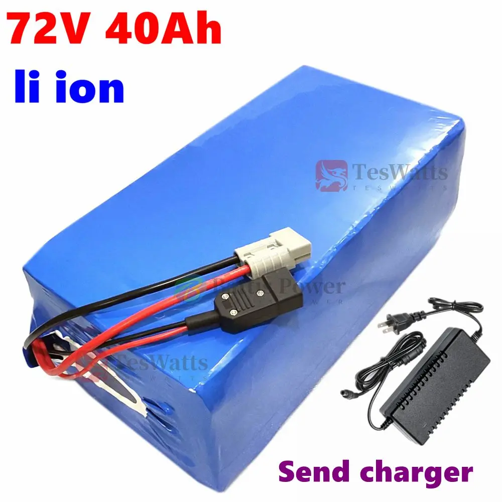 HS 72v 40Ah li-ion battery bluetooth BMS APP lithium ion for 5000w electric snowmobile Mountain bike tractor Motorcycle scooter