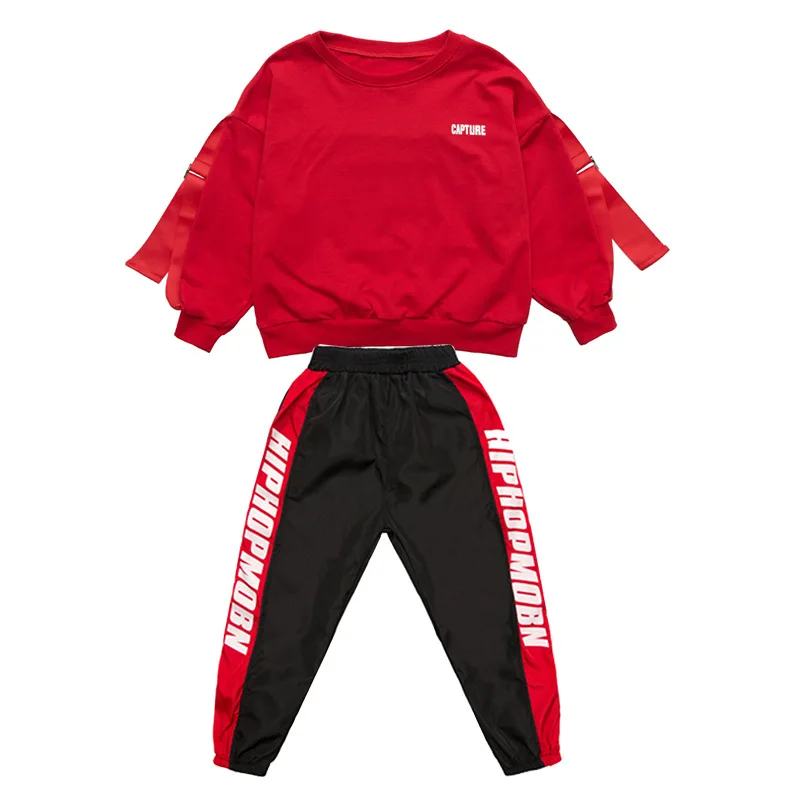 Kids Boys Girls Sets T-shirt Pant Teen Streetwear Sport Suits Sweatshirt Sweatpant Tracksuits Children Dance Clothes Costumes