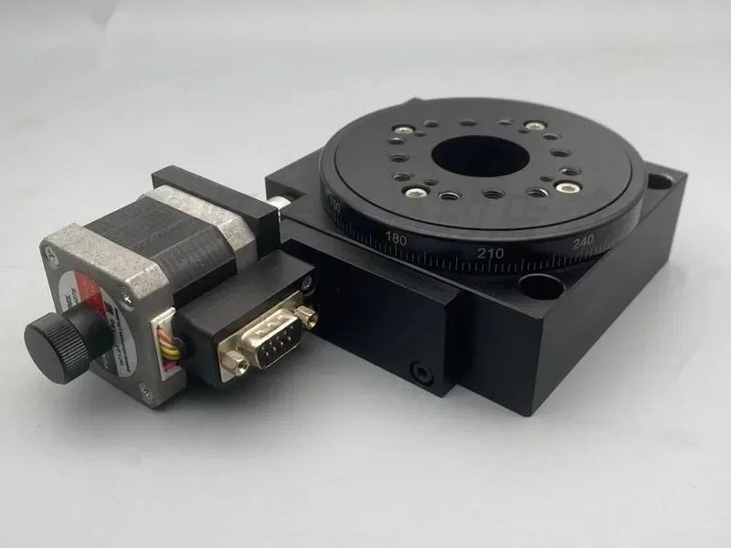 Hollow 360 ° Countertop 100mm Electric Rotary Table Indexing Disc Drive