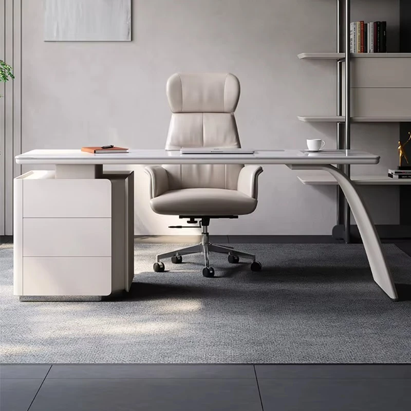 Italian Luxury Rock Plate Office Desks and Chairs Home Italian-style Study General Manager's Office Computer Desk