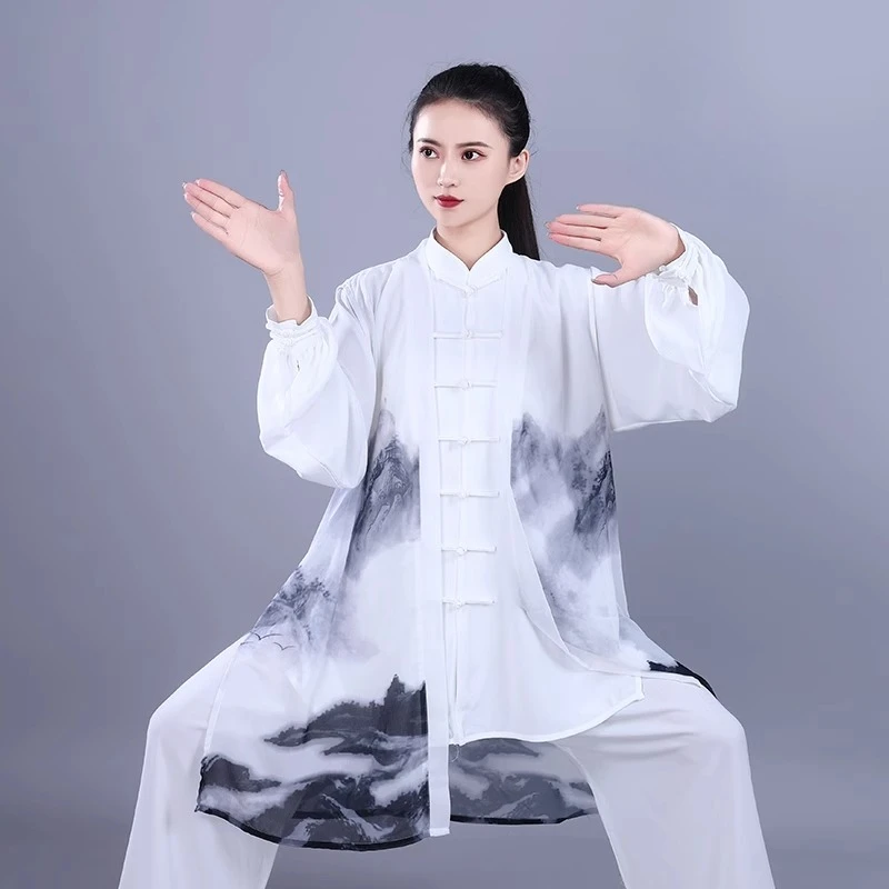 Tai Chi Kung Fu Uniforms Chinese Style Traditional Martial Arts Wing Chun Suit Aldult Shaolin Wushu Morning Exercise Costumes
