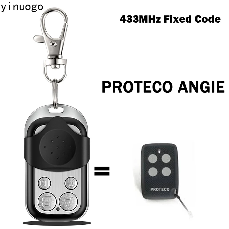 

PROTECO ANGIE Garage Door Remote 433MHz Fixed Code Starter Door Opener Transmitter