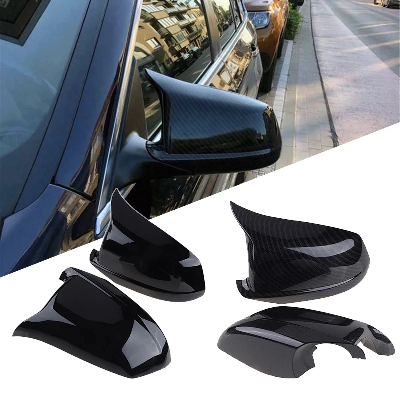 

2pcs Rearview Mirror Cap Wing Side Mirror Cover Fit For Bmw- 5 Series F10 F11 F18 Pre-LCI 2010-2013 Performance Car Accessories