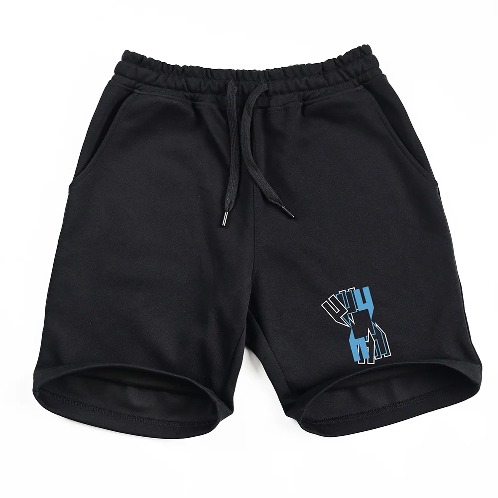 

Мужские брюки Bla с вышивкой, новинка 2023 года, летняя уличная одежда, хлопковая свободная посадка с пятью точками, молодежная и модная