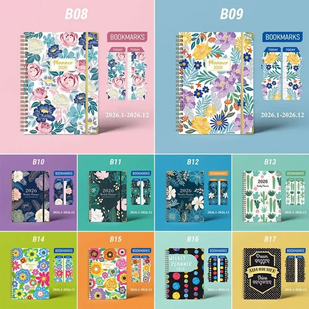 

2026 Edition 2026 Notebook 365-Day A5 Size Coil Notebook Monthly Tabs Diary Notebook School Supplies