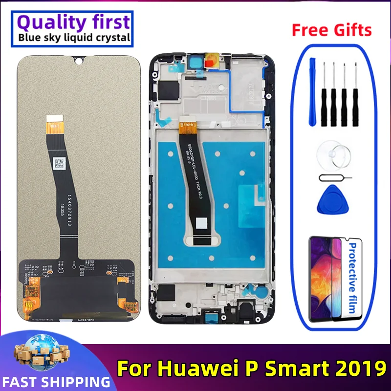 For Huawei P Smart 2019 POT-LX1 L21 LX3 LCD Original With frame Mobile Phone Display Touch Screen Digitizer Assembly Replacement