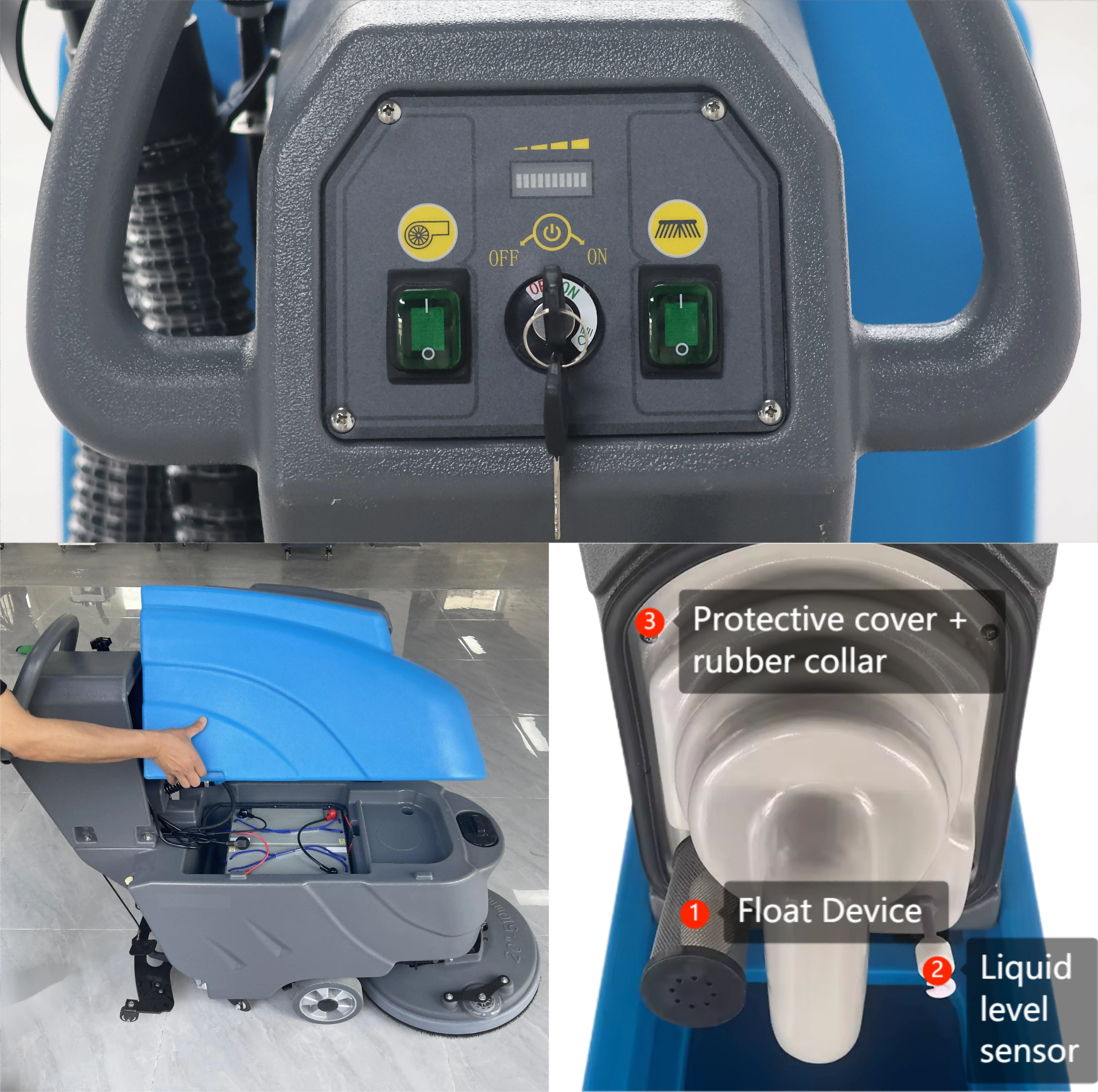 เครื่องขัดพื้นอุตสาหกรรมแบบเดินตาม รุ่น IronBee JX60 ราคาดีที่สุด สำหรับทำความสะอาดพื้นกระเบื้องเซรามิก