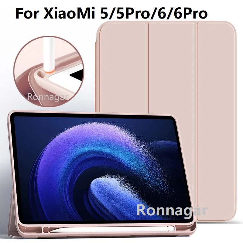 Pelindung untuk Xiaomi Redmi Pad 10.61 inci, 2022 penutup pelindung untuk RedMi Pad 10.61 ''untuk Xiaomi Pad 6 Pad 5/Pad 5 Pro dengan tempat pensil