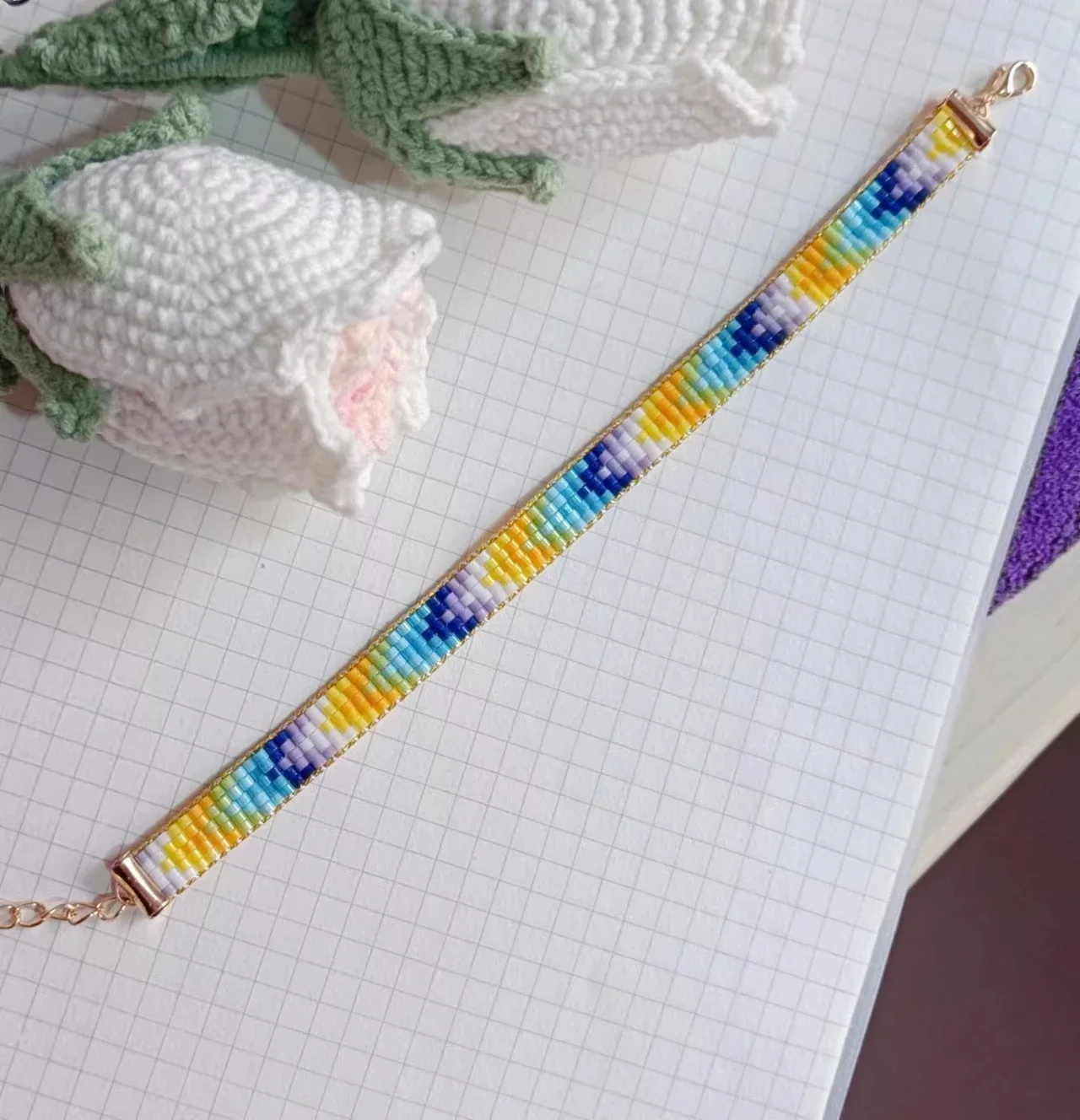 

Rice bead bracelet Arrow Gradient color Female Fashion Simplicity Hand weaving Adjustable Bohemia Beaded bracelet