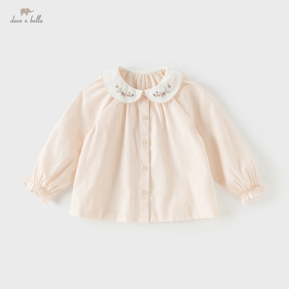 

Dave Bella Children Shirt Autumn Spring Pure Cotton Girls Casual Blouse Long Sleeve Elegant Outerwear Top Kids Clothes DB1260578