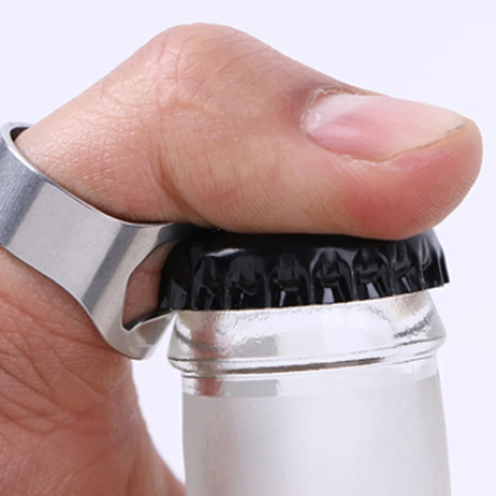 10 Pcs Easy to Use Bottle Opener Beer Creative Anti-rust Finger Rings Anti-corrosion Anti-tarnish