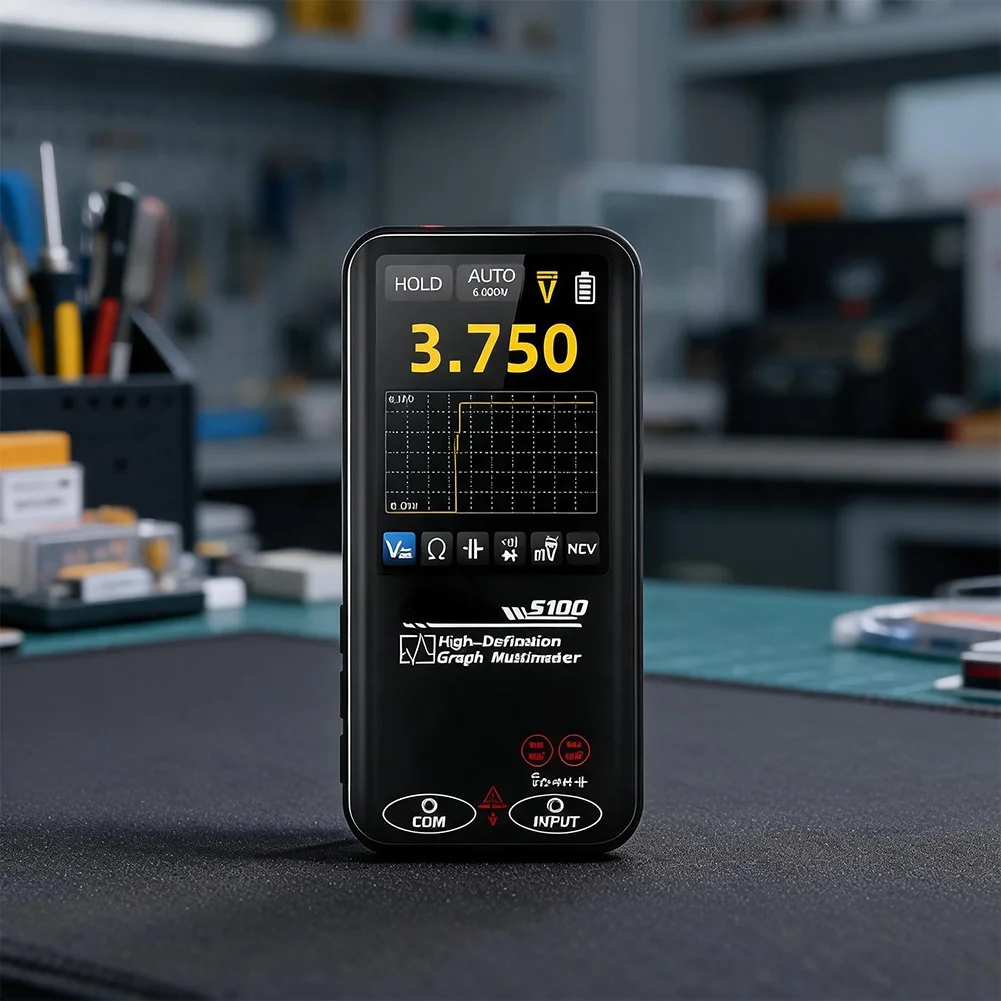 For Workshop Diagnostics Black Smart Digital Multimeter Electrical Parameter Tester Waveform Graphics Visualization
