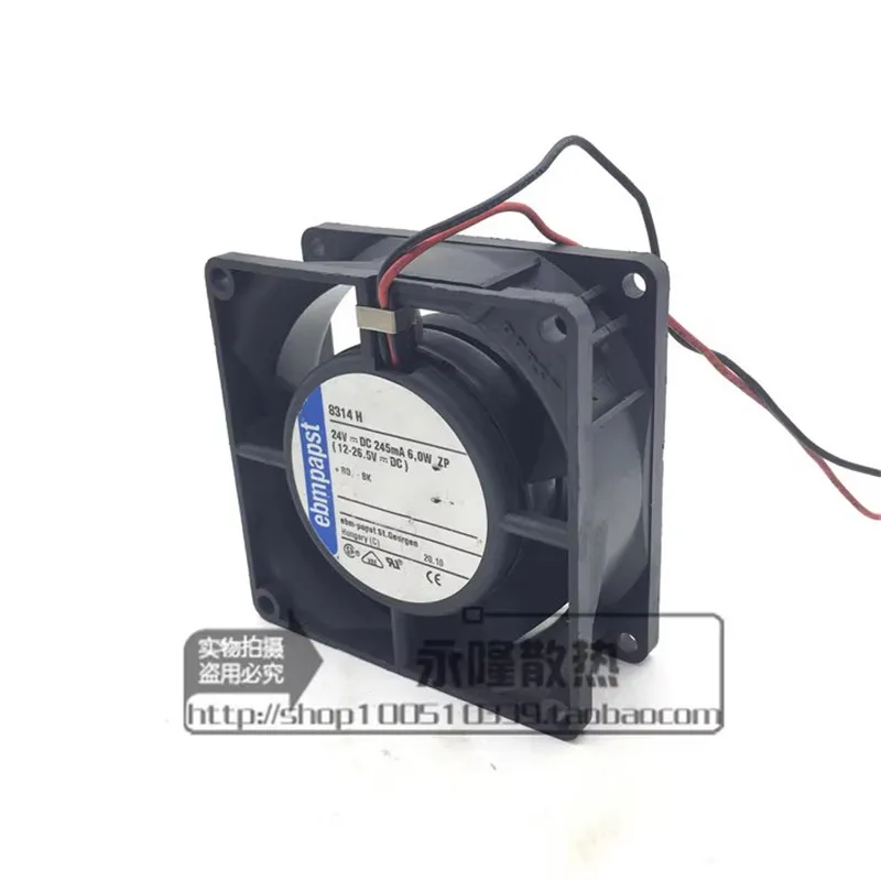 Original 8314H 80 * 80 * 32MM 8CM DC24V 6.0W 2-wire dual ball frequency converter Cooling fan