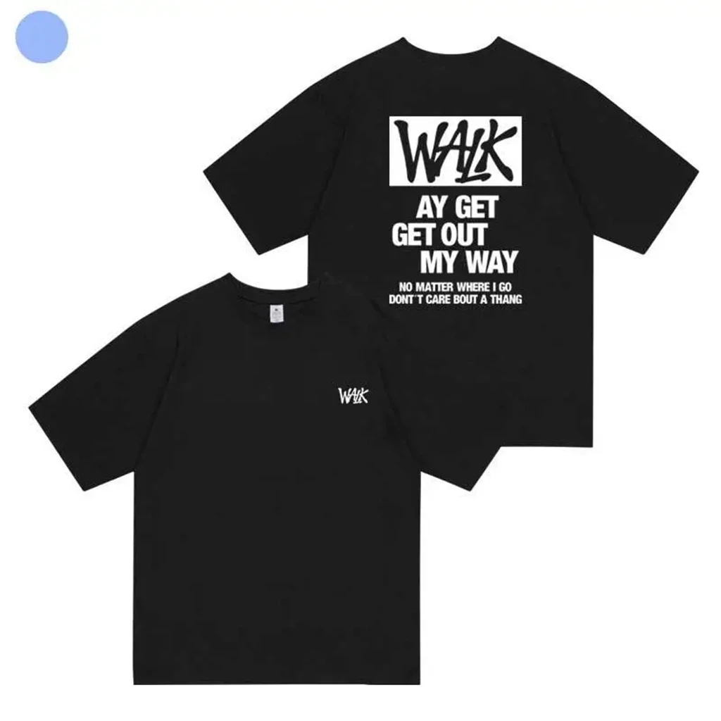 Kpop Loose Star Same HOPE Mężczyzna/Kobiety Harajuku Czarny Bawełniany T-shirt INS STYLE Casual Unisex Streetwear Tee Top