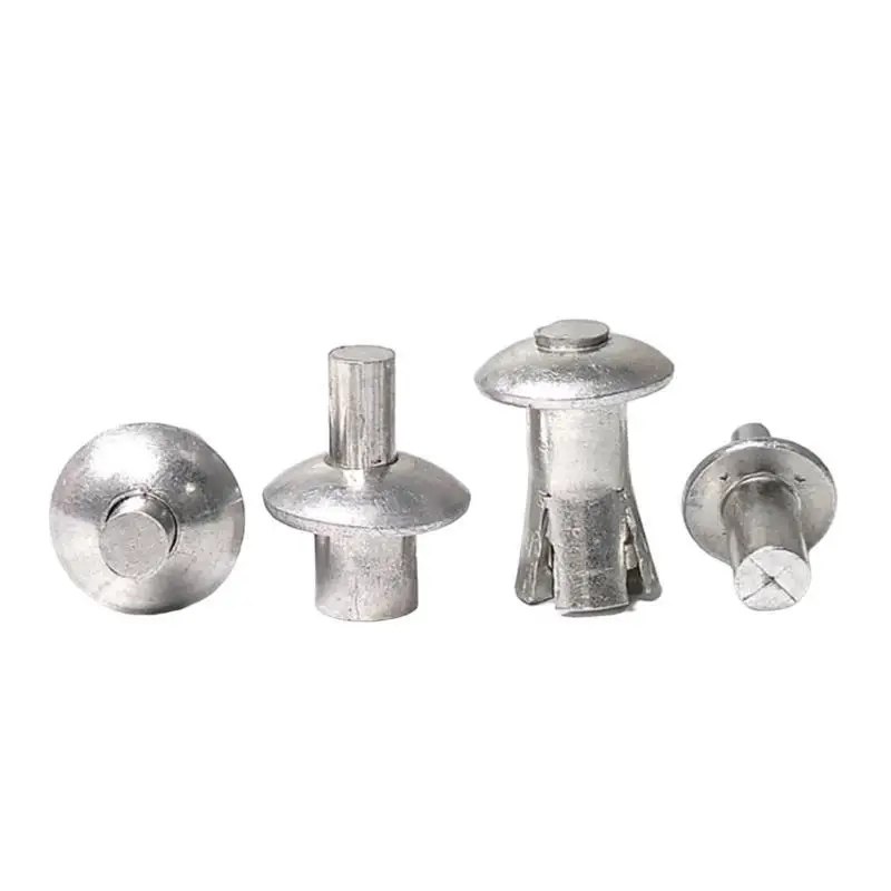 652F Upgraded Aluminum Blind Rivets Strong & Secure Fastening Solution Convenient Push Type Aluminum Rivets for DIY Repair