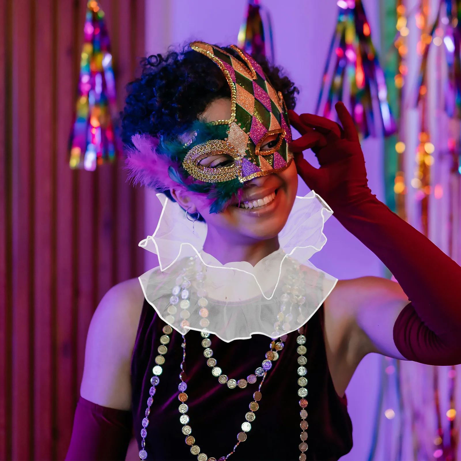 

Multi-Layer Lace Ruffled Detachable Collar Pleated Vintage Court Style False Collar Women Blouse Neckwear