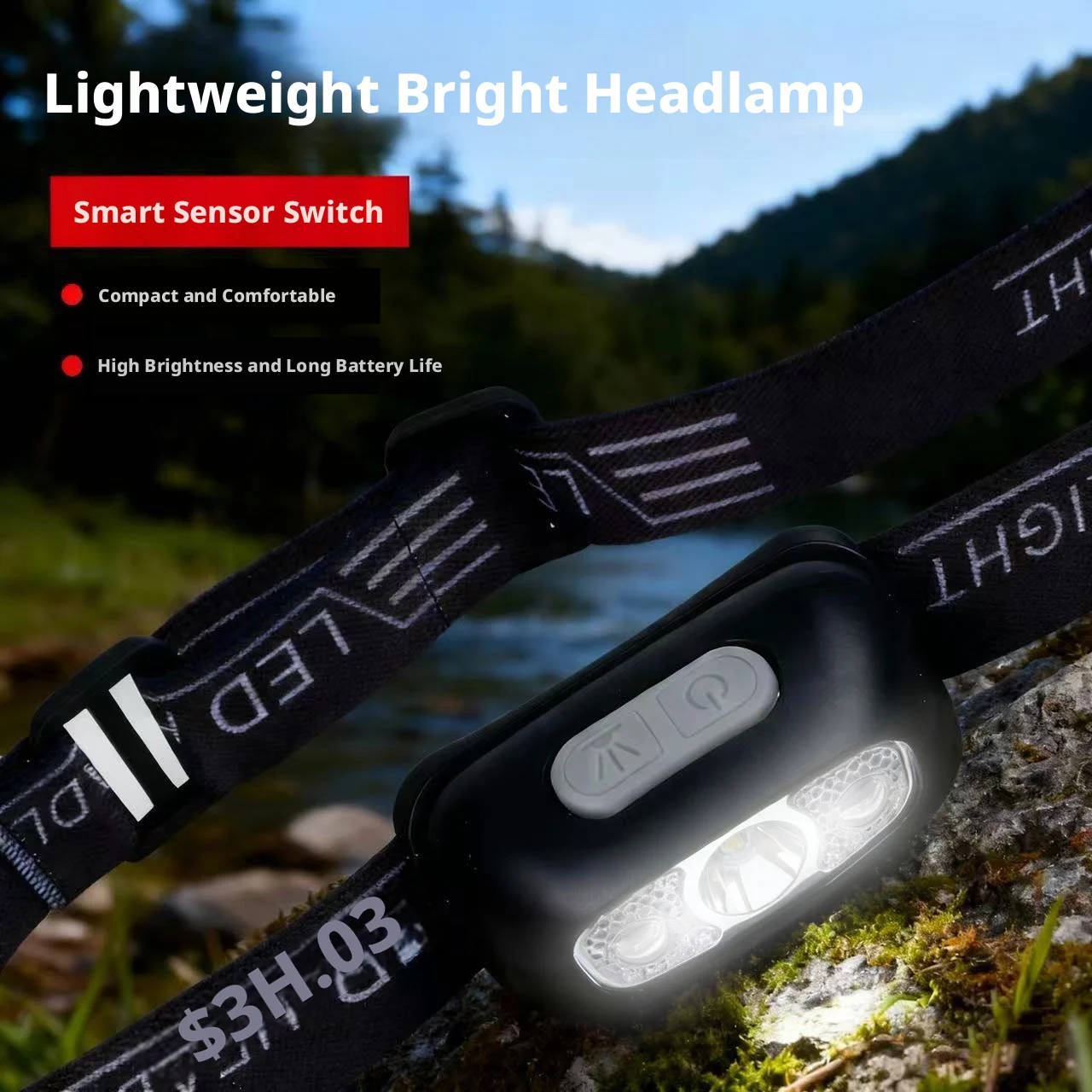Outdoor Headlamp Powerful LED Headlight Rechargeable USB Flashlight Waterproof Head Torch For Camping Fishing Lantern
