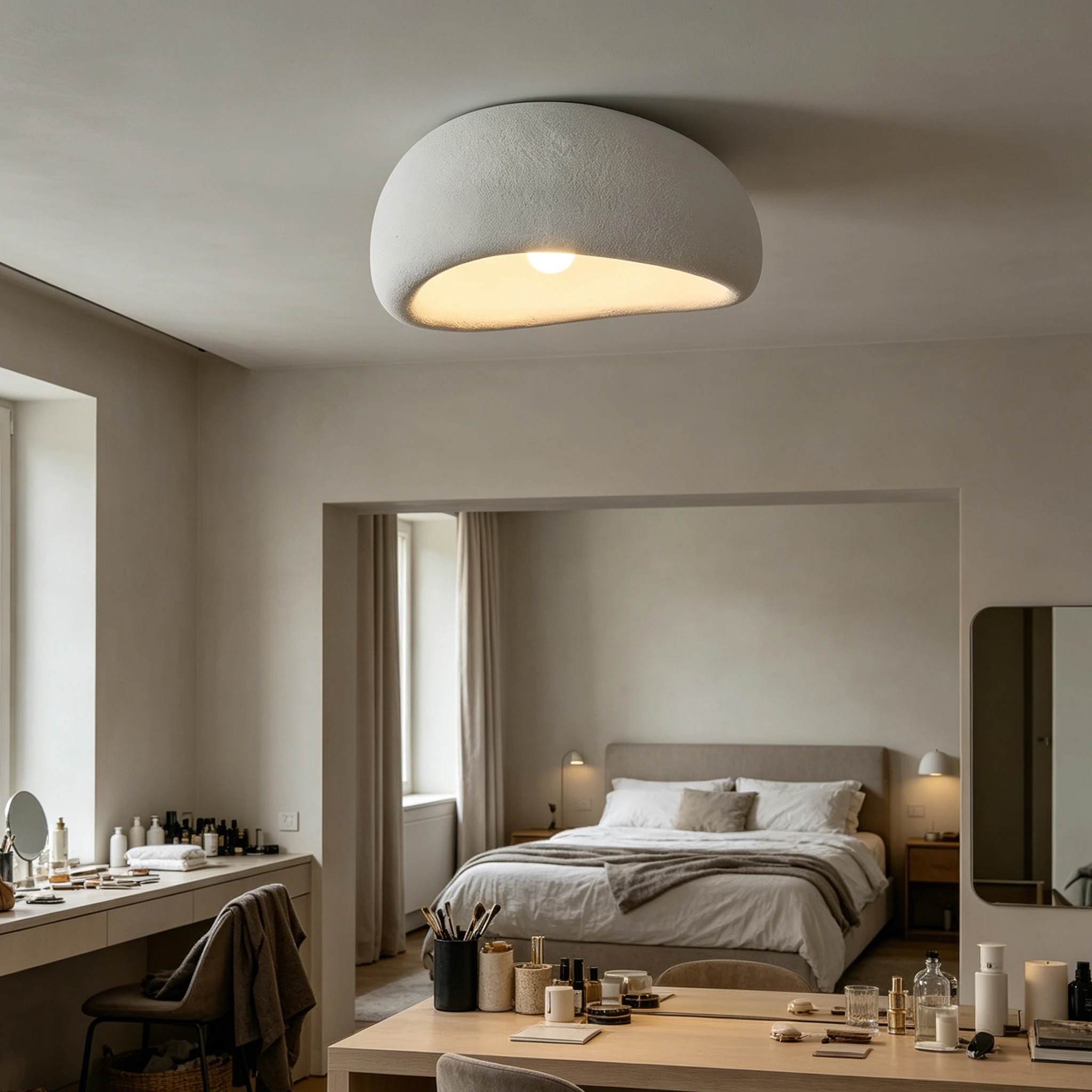 

Скандинавские светодиодные потолочные светильники Wabi Sabi, минималистичный потолочный светильник для гостиной, современная спальня, домашний декор, потолочная люстра, светильник