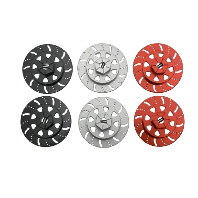 4Pcs Metal 1:10 Simulation Brake Disc RC Car Upgrade Parts Accessories for Axial RBX10 Black