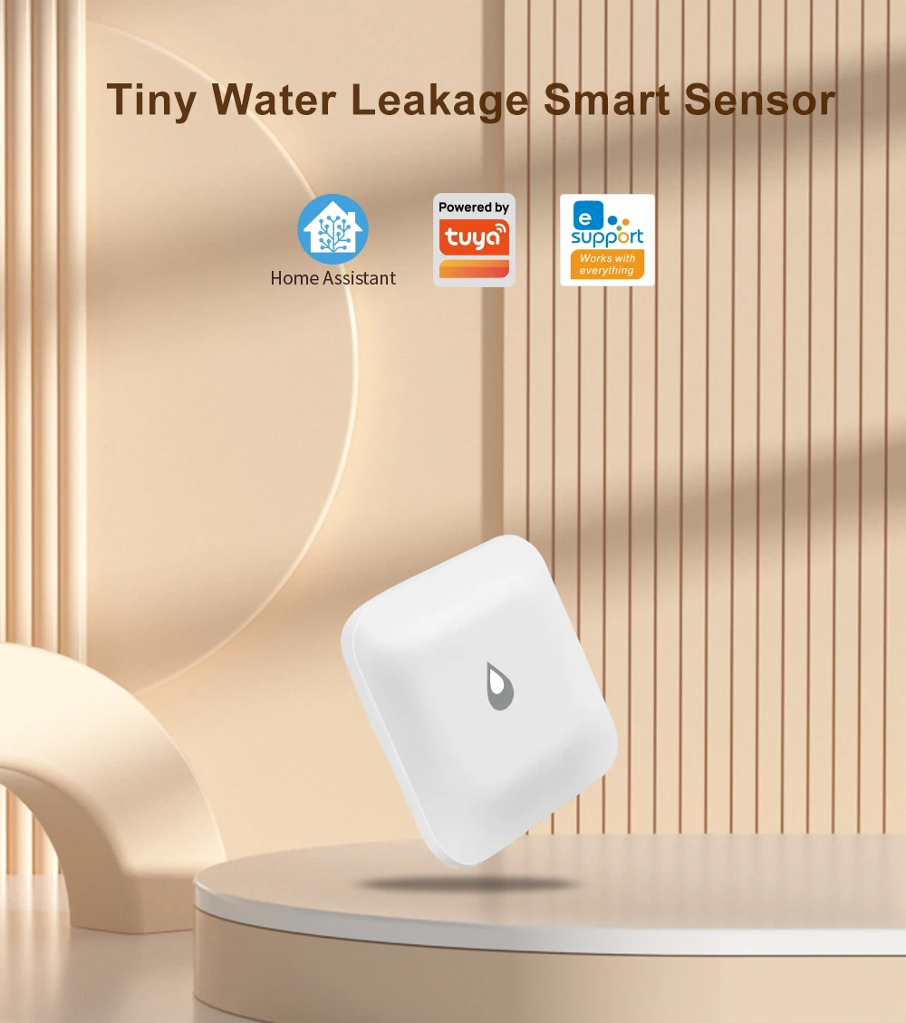 Kompakter Intelligenter Wasserleck-Sensor ZigBee Smart Leckage-Detektor Alarm Unterstützt Tuya/Home Assistant/eWeLink für Smart Home Sicherheit – Detail 1