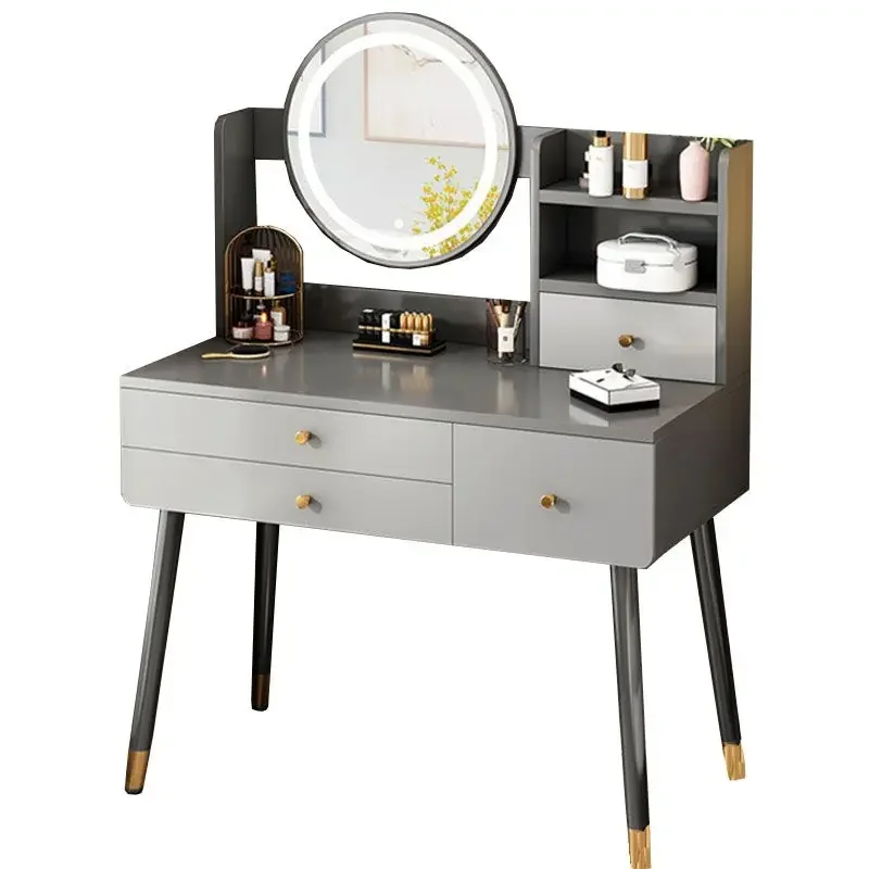 z Girls Dressing Table with Drawers Mirror and Stool Dimmable Vanity Set  - 39