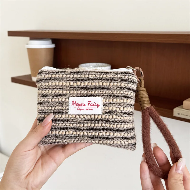 

Женская маленькая косметичка, портативный кошелек для монет, губная помада, ключ-карта, кабель для передачи данных, сумка для хранения наушников, холщовая косметичка