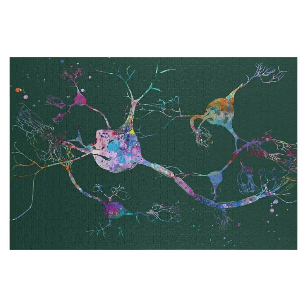 Neurotransmitters Neuron Synapse Jigsaw Puzzle With Personalized Photo Wood Adults Photo Diorama Accessories Puzzle