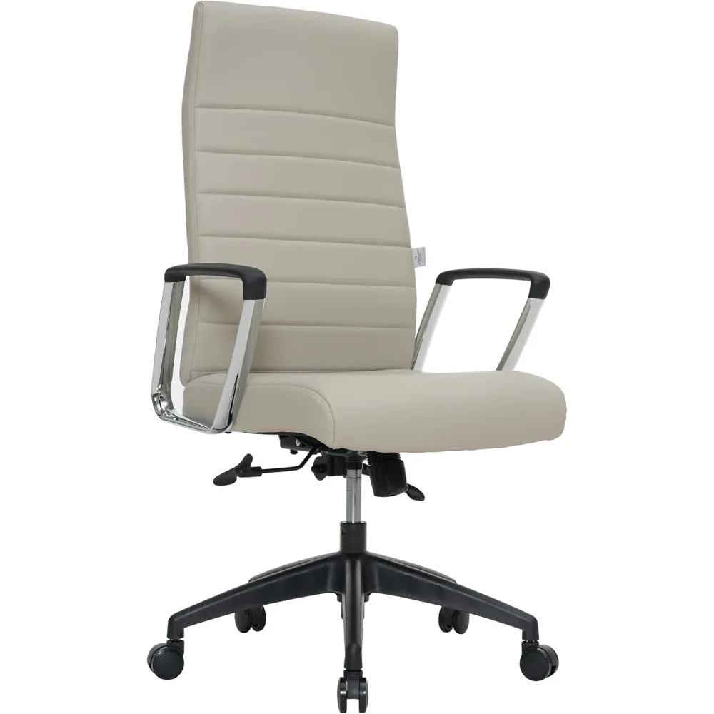 

Ergonomic High-Back Leather Executive Chair with Adjustable Height and Swivel for Home Office Use