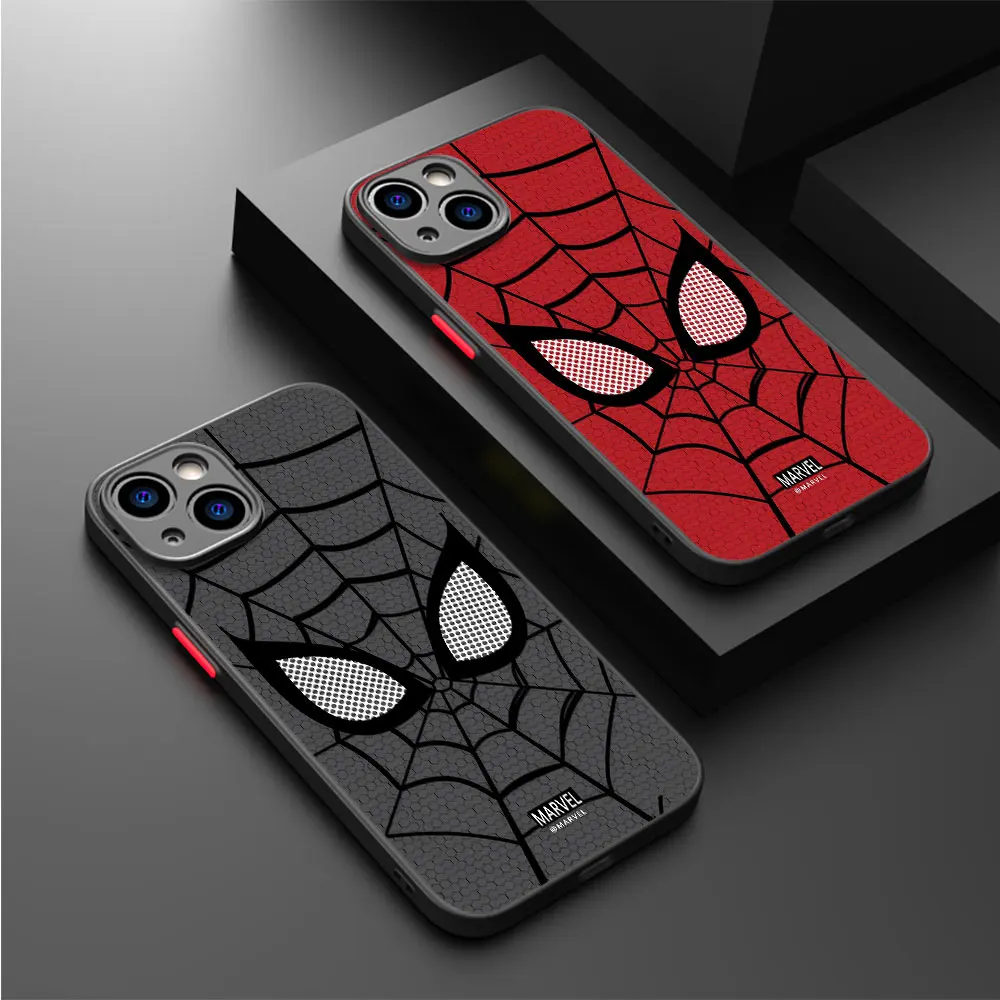 Marvel Sipider man Logo Phone Case for Xiaomi Redmi Note 11 Pro 11T 9T 10S 11S 9 10 Pro 12 13 Pro 12S 9S Clear Cover Luxury