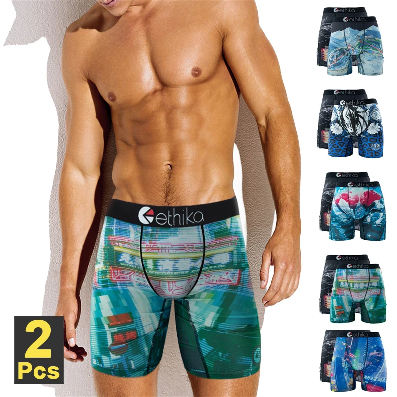 

ETHIKA 2 шт. мужское нижнее белье дышащие мужские трусы мужские трусы большие размеры боксеры для плавания мужские трусы-боксеры S-XXXL