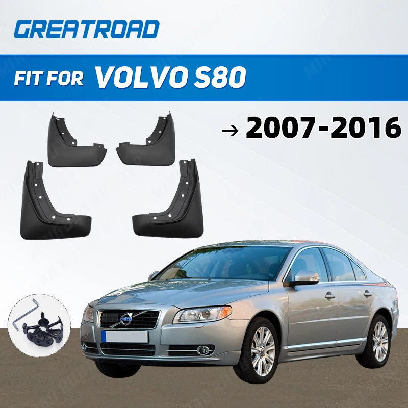 Car Mud Flaps For VOLVO S80 2007-2016 Mudflaps Splash Guards Mud Flap Mudguards Fender 2015 2014 2013 2012 2011 2010