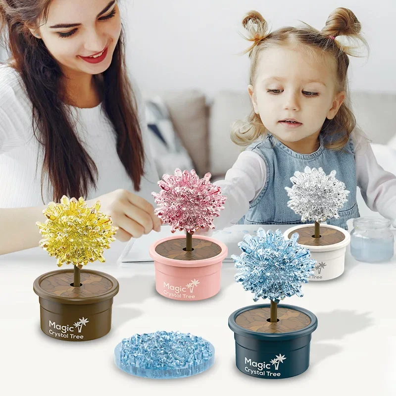 DIY Crystal Planting Tree Kit - Creative Science Experiment Set for Kids Handmade Magic Experiment Funny Educational Toy Gift