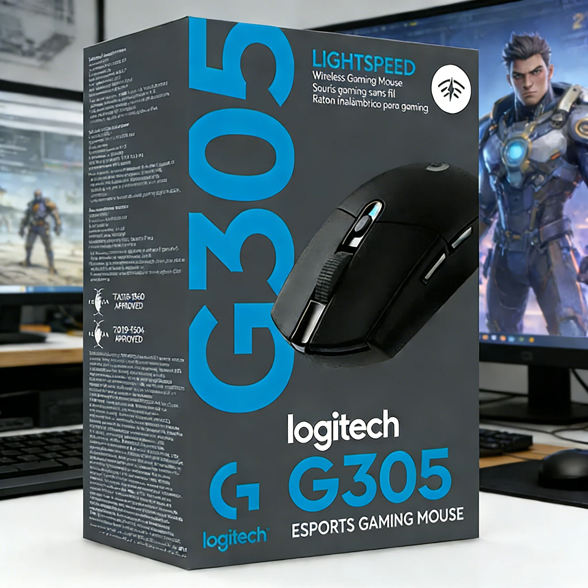 

Logitech G305 LIGHTSPEED Wireless Gaming Mouse 12000 DPI HERO Sensor 6 Programmable Buttons 250hr Battery Life for PC Mac Gamers