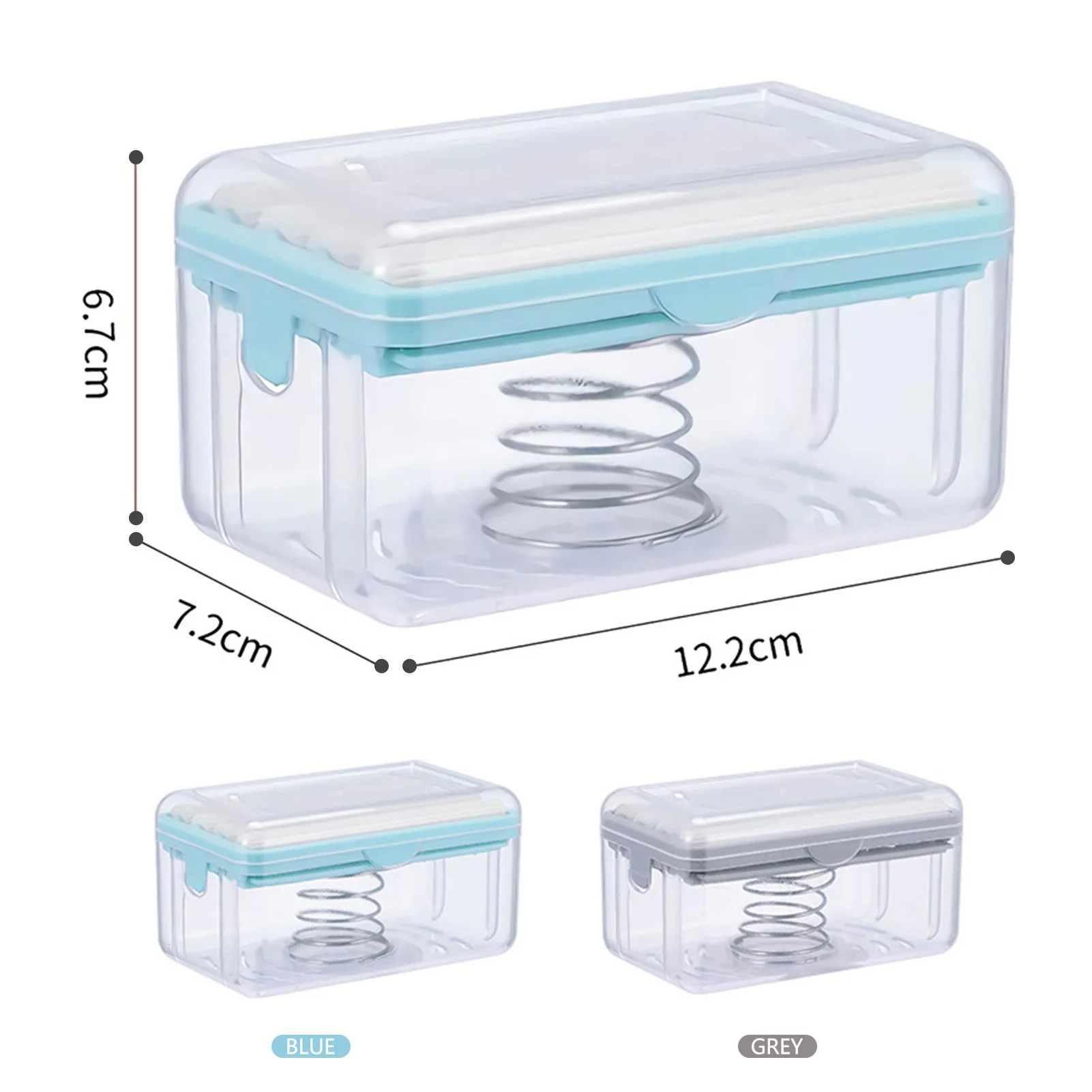 Transparent Laundry Soaps Box With Lid Reusable Soaps Draining Storage Box For Shower Room