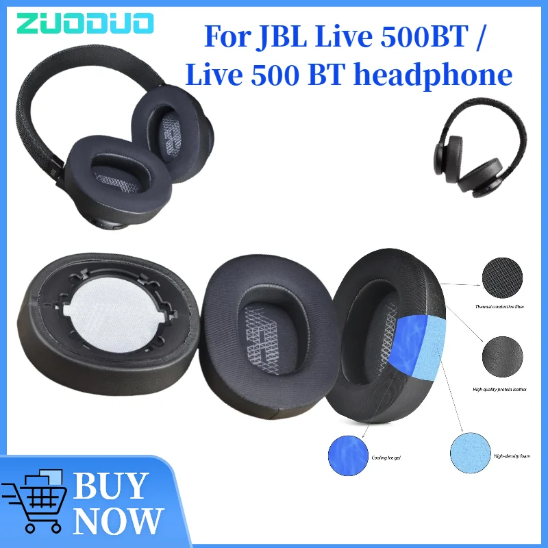 

ZUODUO Cooling Gel Earpads Compatible for JBL Live 500BT / Live 500 BT Headphone Earpads Cushions