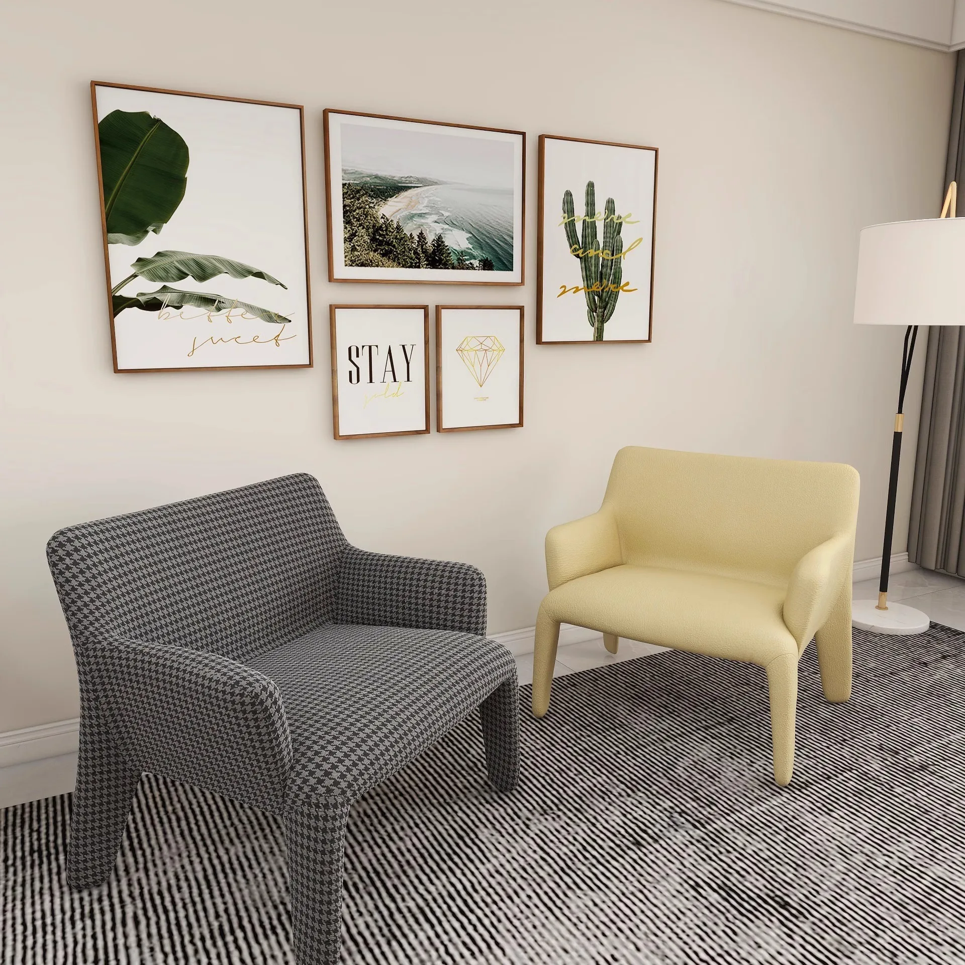 

Special-shaped leisure chair, Nordic light luxury sofa chair, modern simplicity